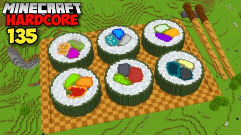 I Built The WORLDS BIGGEST SUSHI in Minecraft Hardcore (#135)